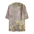 thumbnail image 5 of Yievot Cardigans for Women Floral Print Open Front 3/4 Sleeve Cardigan Lightweight Breathable Vacation Tops, 5 of 5