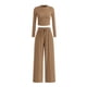 thumbnail image 1 of Conjunto Deportivo de Mujer PRETTYGARDEN 2 Piezas Camel XL, 1 of 8