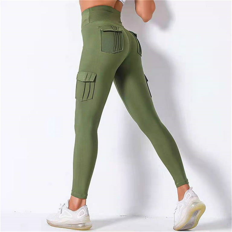 Leggings for Women High Waist Lifting with Pockets Yoga Workout Cargo Pants  