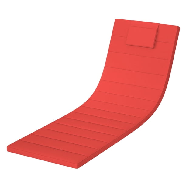 Elvoki Cojines acolchados para muebles de patio al aire libre | Cojines para sillas de patio resistentes al agua | Cojines duraderos para sillas de exterior de espuma de alta densidad (rojo 72"x21")
