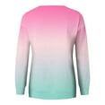 thumbnail image 5 of Linen Tops for Women Fall Cute Tops for Women Fashion Print Long Sleeve Blouse Round Neck Casual Tops Sweatshirt, 5 of 5