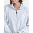 thumbnail image 3 of No Boundaries Quarter Zip Graphic Sweatshirt, Lightweight, Women's and Women’s Plus, 3 of 6