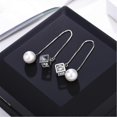 thumbnail image 4 of Pendientes de joyería femenina con temperamento Pendientes de moda de perlas de aleación de plata ------Código de producto 78898, 4 of 5