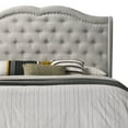 thumbnail image 3 of Home Design Aiden King Upholstered Panel Bed Frame with Tufted Headboard for Adult, Gray, Easy Assembly, 3 of 5