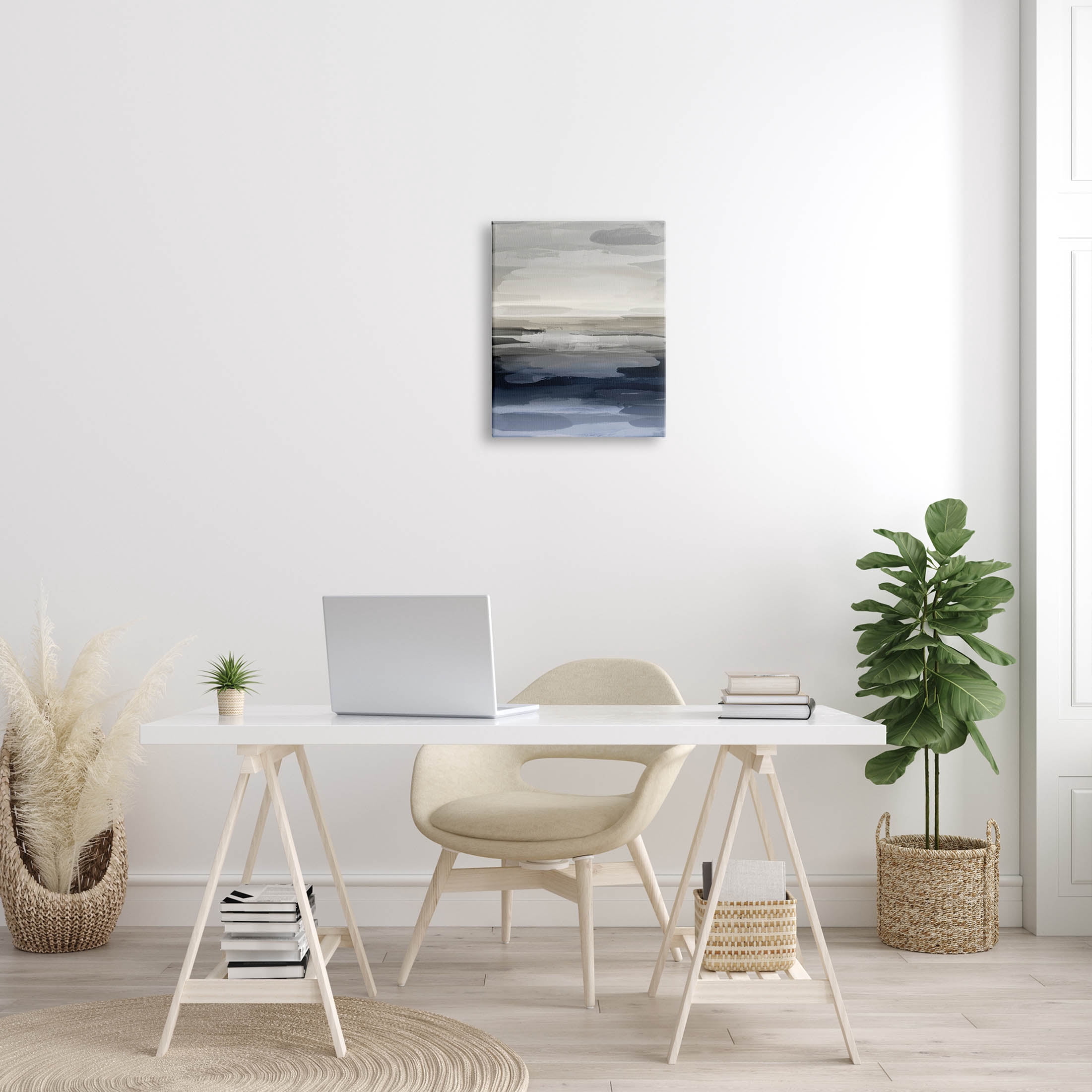 Stupell Industries Abstract Landscape Water Scenery Graphic Art Gallery Wrapped Canvas Print Wall Art, Design by Jackie Hanson