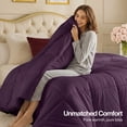 thumbnail image 5 of Utopia Bedding Comforters Twin Size, All Season Duvet Insert, Down Alternative Box Stitched Bed Comforter with Corner Tabs, Machine Washable (Plum), 5 of 7