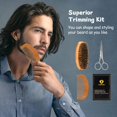 thumbnail image 5 of LIVINGO Tijeras para barba y bigote de 4,5 pulgadas para hombres, punta redondeada profesional, acero inoxidable afilado, pequeña belleza, kit de tijeras para recortar el vello de la nariz facial con, 5 of 5