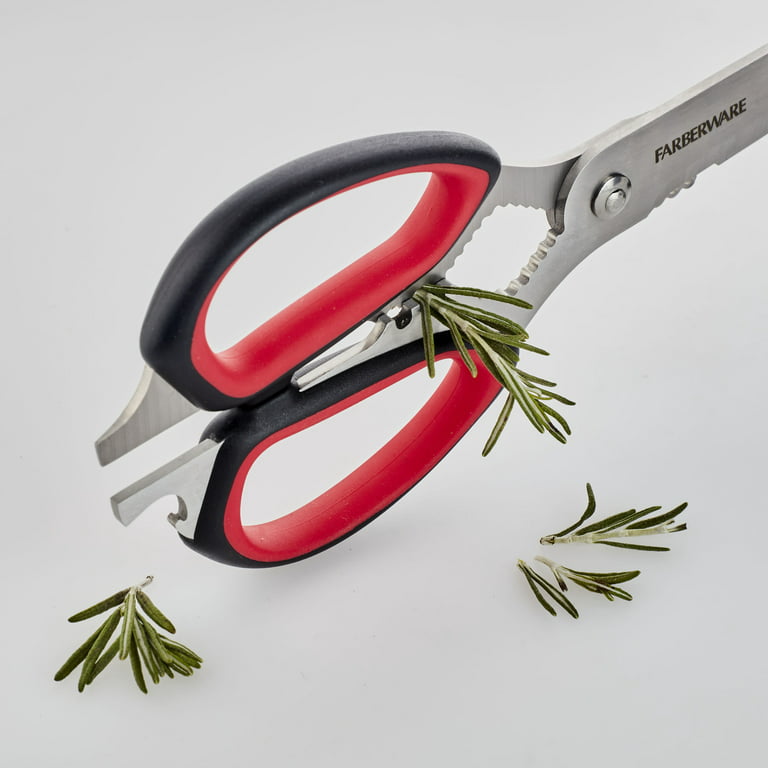 Chef'n FreshForce Gray/Red Stainless Steel Utility Scissors