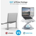 thumbnail image 3 of Soporte para portátil OMOTON ajustable con base giratoria de 360° CoolGrey, 3 of 9