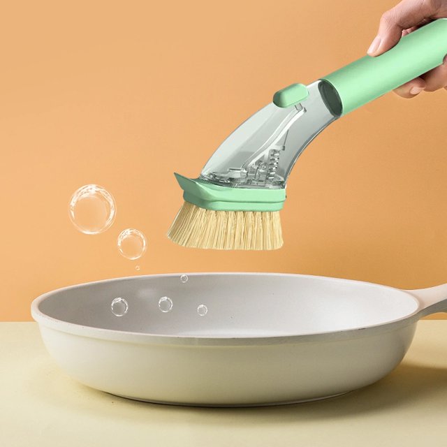 Teissuly Automatic Add Detergent Cleaning Brush,Sink Brush For Dish Kitchen Dish Brush Automatically Liquid Adding Teissuly WER202401226385
