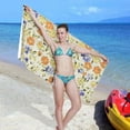 thumbnail image 7 of GZHJMY Gorgeous Flowers Microfiber Quick Drying Beach Towel with a Carrying Bag Super Absorbent and Sand Free Towel for Kids Teens Adults Travel Gym Camping Pool Yoga Outdoor and Picnic, 7 of 7