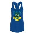 thumbnail image 2 of Not Only Am I Perfect I'm Ukrainian Too! Ladies Racerback Tank Top, Royal, Small, 2 of 4