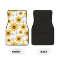 thumbnail image 2 of Kdxio Tapis de Sol de Voiture Imprimé Tournesols Universel SUV avant Arrière Tapis de Sol 4 Pcs Ensemble Complet avec Dos en Caoutchouc Antidérapant Accessoires de Voiture pour la Plupart des Voitures, 2 of 7