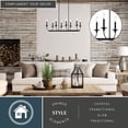 thumbnail image 4 of Durham 8-Light 36 in. Wide Matte Black Transitional Candle Kitchen Island Pendant Fixture, LED Compatible, Adjustable Height, Hanging Ceiling Linear Chandelier for Dining Table, Entryway, Foyer, 4 of 12