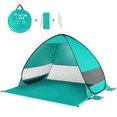 thumbnail image 1 of Tignapoo Lightweight Pop-Up Tent 200x165x130CM in Aqua Green - Perfect for Camping and Outdoor Activities, UV Protection, Easy Setup and Storage with Carry Bag and Pegs Included, 1 of 6