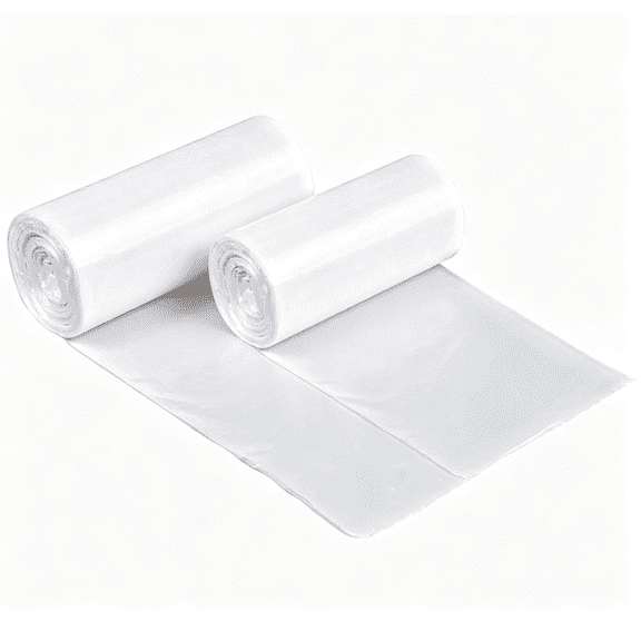 2 Gallon Clear Plastic Garbage Bags, High Density Leak-Proof Waste Basket Liners for Kitchen Bathroom Office, Small Trash Bags for Desktop and Wastebasket, 2 Rolls