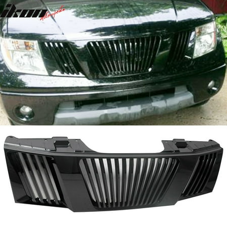 Fits 05 08 Nissan Pathfinder Frontier Abs Hood Grille Black Fits 05 08 Nissan Pathfinder Frontier Abs Hood Grille Black