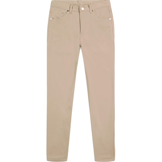 Pantalones IZOD, uniforme escolar para niños, parte delantera plana, sarga, color caqui, talla 12