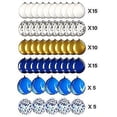 thumbnail image 3 of Dww-set De Dcorations D'anniversaire Bleu Marine 60 Pices Ballons De Dcor De Fte (bleu Marine Et Or), 3 of 5