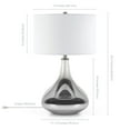thumbnail image 4 of Evelyn&Zoe Mirabella 25" Modern Glass Table Lamp with White Drum Fabric Shade, 4 of 8