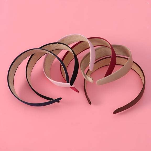 TUWAFE 6pcs Wide Non-slip Fashion Headbands Pure Colour Headband Hair Accessory for Women