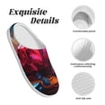 thumbnail image 5 of Lsque Colorful Stone World Pattern Womens Comfort Cotton on Scuff With Memory Foam and Anti-skid Sole Slipper-46/47, 5 of 7