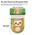 thumbnail image 7 of HELLHERO Toilet Seat Covers 2-Piece Elastic Fabric Easy to Install for People, Cute Sloth Jungle Pattern, 7 of 7