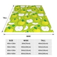 thumbnail image 5 of Bingfone Green Apple Print Flannel Fleece Blanket Throw Blanket For Bed,Sofa,Couch,Travel,Camping(50"X40"), 5 of 9