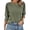 Army Green, variant on Womens Tops Dressy Casual Summer T Shirts Crewneck 3/4 Sleeve Beach Vacation Loose Tunic Spring Work Blouse