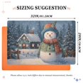 thumbnail image 3 of Cute Snowman Outside Cabin Christmas Doormats Welcome Mats Gate Pads Entryway Outdoor 32" x 20", 3 of 8