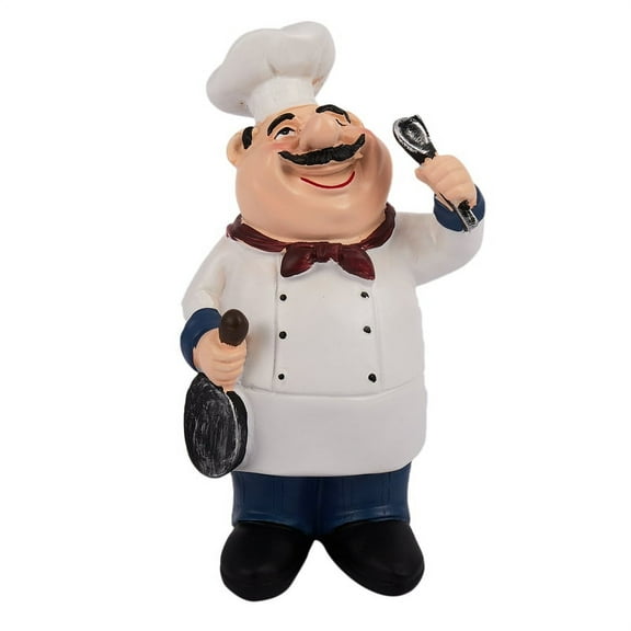 Retro Chef Model Ornaments Resin Crafts Mini Chef Figurines Home Kitchen Restaurant Bar Coffee Decor-A