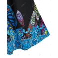 thumbnail image 4 of Talla grande Hombro frío Pluma Imprimir Tee Rosegal Camisetas tallas grandes, 4 of 5