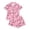 B336 Pink, variant on Likimi Child Kids Girls Halloween Pajamas Set Short Sleeve Hallowmas Ghost Print Lapel Button Down Pjs Tops With Shorts For Party Fashion Sleepwear