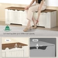 thumbnail image 4 of Hzuaneri Extra Large Storage Chest, 59" Lift Top Storage Bench with 2 Safety Hinges, Entryway Shoe Bench, Supports 330 lb, Easy Assembly, Rustic White, 4 of 8