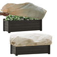 thumbnail image 6 of Rectangular Planter Box Protector Protects Plants in Balcony, Windowsill and Patio Planter Boxes From Frost, Wind 2Pcs non-woven fabric cream color, 6 of 8