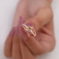 thumbnail image 3 of Rosec Jewels Natural Citrine Solitaire Bypass Ring with Diamond Accent (0.75 CT, AAA Quality, November Birthstone), 10K Rose Gold, US 3.00, 3 of 6