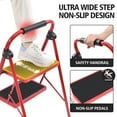 thumbnail image 6 of KINGRACK 3 Step Ladder for Adults, Folding Step Stool with Anti-Slip Pedal, Lightweight Portable Ladders for Home, Workplace, 330lbs Capacity, 6 of 8