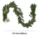 thumbnail image 3 of Adornos navideños, ratán verde artificial de 2 metros, enredaderas de plástico encriptadas, diseño de agujas de pino festivas de ratán y agujas de pino., 3 of 6