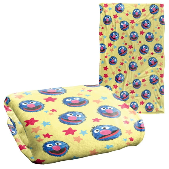 Sesame Street Grover Pattern Officially Licensed Silky Touch Super Soft Throw Blanket 36" x 58"