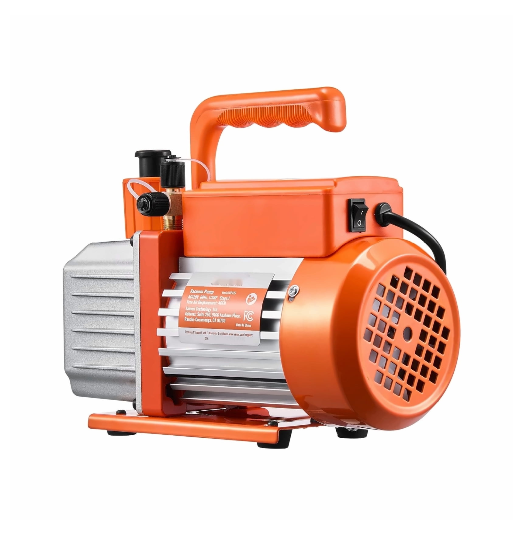 4 CFM Vacuum Pump HVAC - Single Stage Rotary Vane - Oil Included - Automotive AC Recovery Tool - R22 R134a R410a Refrigerant