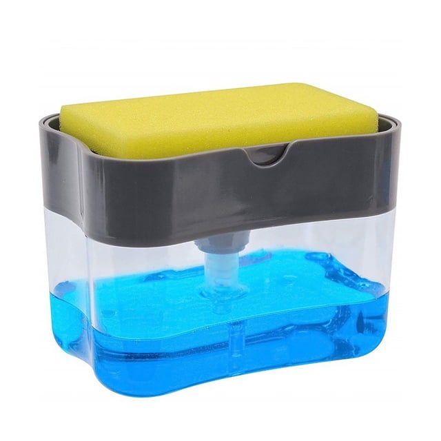 1 Set Detergent Box Large Capacity Easy to Use 3 Colors Detergent Liquid Press Dispenser Box for Kitchen