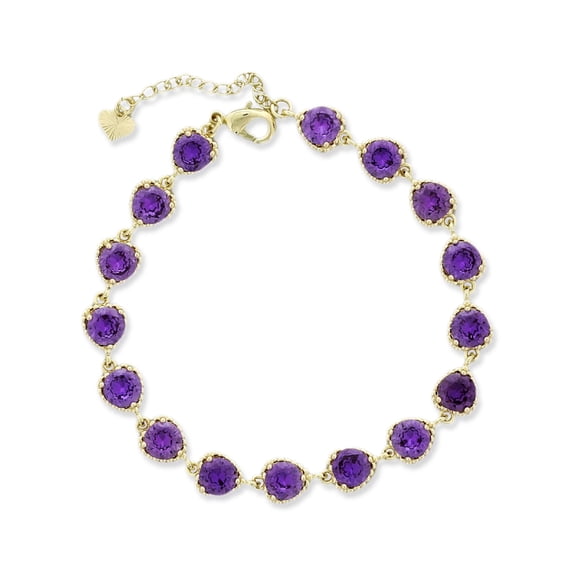 Kaash Customs CZ Gold Color Anklet Jewelry for Women,5" 2" inch Adjustable Size in Brass Metal