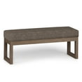thumbnail image 2 of WyndenHall  Madison 44 inch Wide Contemporary Rectangle Ottoman Bench Mink-Brown 44.1"w x 14.4"d x 18.3"h Polyester, Plywood Standard Ottoman, 2 of 5