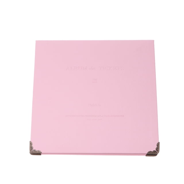 MasteelfCA 1PC Ticket Bill Collection Book Movie Ticket Storage Note Album Photo Receipt Storage Book (Pink)