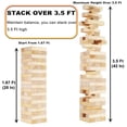 thumbnail image 2 of Giant Tumbling Tower Game Orizliztion Outdoor, 3.5 pies, 60 unidades, 2 of 9