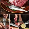 thumbnail image 7 of Stainless Steel Forged Boning Knife 5-inch Meat Cleaver Knife with Leather Sheath Full Tang High Carbon Steel Blade Vegetables Cooking Tool, 7 of 7