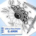 thumbnail image 4 of Rotuladores permanentes Affisure Ultra Fine Point Black, paquete de 75, 4 of 9