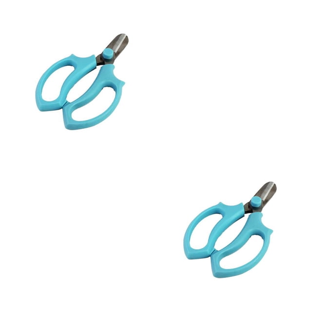 Inteprter Tijeras Flores Hierbas Tijeras de jardín Eliminación de rebabas Herramientas de corte Plantas Suministros para dispositivos Azul 2Conjunto