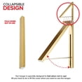thumbnail image 3 of Single Foldable Clothing Rack, Wall-Mounted Retractable Clothes Hanger for Laundry Dryer Room, Hanging Drying Rod, Small Collapsible Folding Garment Racks, Dorm Accessories (Gold), 3 of 7