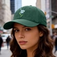 thumbnail image 4 of QASIEATN Women's Everyday Wear Accessories Floral Embroidered Baseball Cap for Women Fashion Myosotis Printed Trucker Hat Romantic Couples' Gifts, 4 of 4